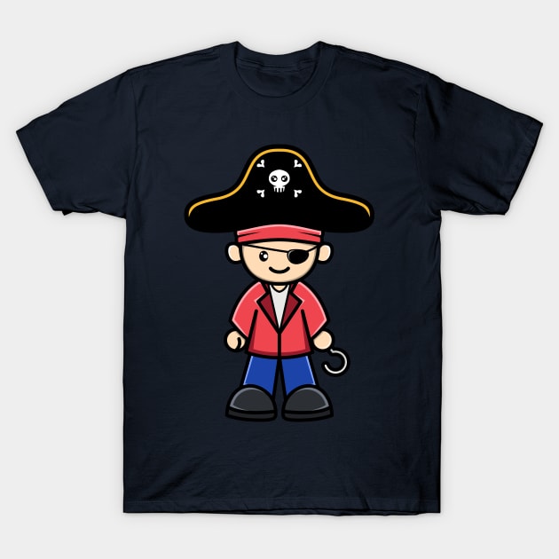 kawaii pirate character T-Shirt by ReasArt